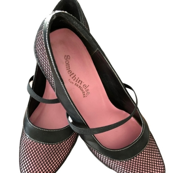 Skechers ‘Somethin else’ Pink & Black heel Shoes - Picture 1 of 4